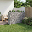 vidaXL Gabion emelt ágy 4 pcs Ezüst 330 x 50 x 150 cm Horganyzott acél