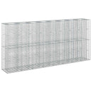 vidaXL Gabion emelt ágy 4 pcs Ezüst 330 x 50 x 150 cm Horganyzott acél
