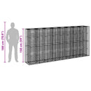 vidaXL Gabion emelt ágy 4 pcs Ezüst 330 x 50 x 150 cm Horganyzott acél