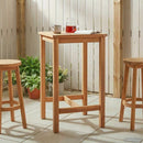 vidaXL Bárasztal Természetes 60 x 60 x 105 cm Szilárd Teak