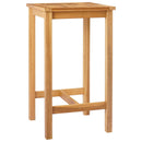 vidaXL Bárasztal Természetes 60 x 60 x 105 cm Szilárd Teak