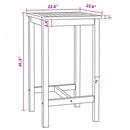 vidaXL Bárasztal Természetes 60 x 60 x 105 cm Szilárd Teak