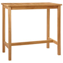 vidaXL Bárasztal Természetes 110 x 60 x 105 cm Szilárd Teak