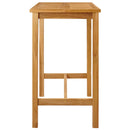 vidaXL Bárasztal Természetes 110 x 60 x 105 cm Szilárd Teak