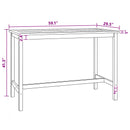 vidaXL Bárasztal Természetes 150 x 75 x 105 cm Tömör Teakfa