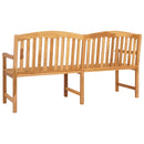 vidaXL Kézműves Rózsabank 150 x 60 x 90 cm Tömör Teakfa Természetes
