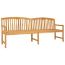vidaXL Kézműves Rózsabank 228 x 60 x 90 cm Tömör Teakfa Természetes