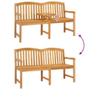 vidaXL Kézműves Rózsabank 150,5 x 60 x 95 cm Tömör Teakfa Természetes