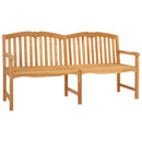 vidaXL Kézműves Rózsabank 180,5 x 60 x 96 cm Tömör Teakfa Természetes