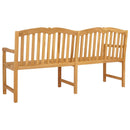 vidaXL Kézműves Rózsabank 180,5 x 60 x 96 cm Tömör Teakfa Természetes