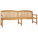 vidaXL Kézműves Rózsabank 228 x 61 x 94,5 cm Tömör Teakfa Természetes