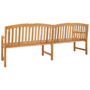 vidaXL Kézműves Rózsabank 228 x 61 x 94,5 cm Tömör Teakfa Természetes