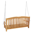 vidaXL Hinta Pad 114 x 60 x 60,5 cm Tömör Teakfa Természetes