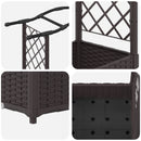 vidaXL Magasított Ágy Trellis-szel és Tetővel Barna 169 x 40 x 123 cm
