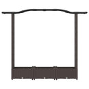vidaXL Magasított Ágy Trellis-szel és Tetővel Barna 169 x 40 x 123 cm