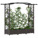 vidaXL Magasított Ágy Trellis-szel és Tetővel Barna 169 x 40 x 123 cm