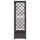 vidaXL Magasított Ágy Trellis-szel és Tetővel Barna 169 x 40 x 123 cm
