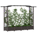 vidaXL Magasított Ágy Trellis-szel és Tetővel Barna 207 x 40 x 123 cm