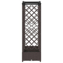 vidaXL Magasított Ágy Trellis-szel és Tetővel Barna 207 x 40 x 123 cm