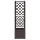 vidaXL Magasított Ágy Trellis-szel és Tetővel Barna 125 x 40 x 138 cm