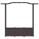 vidaXL Magasított Ágy Trellis-szel és Tetővel Barna 164 x 40 x 138 cm