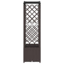 vidaXL Magasított Ágy Trellis-szel és Tetővel Barna 164 x 40 x 138 cm