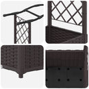 vidaXL Magasított Ágy Trellis-szel és Tetővel Barna 204 x 40 x 138 cm