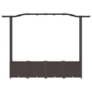 vidaXL Magasított Ágy Trellis-szel és Tetővel Barna 204 x 40 x 138 cm