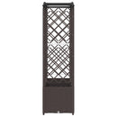 vidaXL Magasított Ágy Trellis-szel és Tetővel Barna 204 x 40 x 138 cm