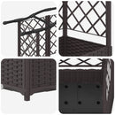 vidaXL Magasított Ágy Trellis-szel és Tetővel Barna 163 x 40 x 123 cm