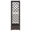 vidaXL Magasított Ágy Trellis-szel és Tetővel Barna 163 x 40 x 123 cm