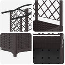 vidaXL Magasított Ágy Trellis-szel és Tetővel Barna 204 x 40 x 138 cm