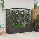 vidaXL Magasított Ágy Trellis-szel és Tetővel Barna 204 x 40 x 138 cm