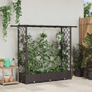vidaXL Magasított Ágy Trellis-szel és Tetővel Barna 164 x 40 x 121 cm