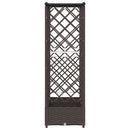 vidaXL Magasított Ágy Trellis-szel és Tetővel Barna 164 x 40 x 121 cm
