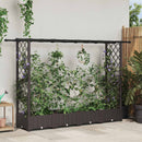 vidaXL Magasított Ágy Trellis-szel és Tetővel Barna 203 x 40 x 121 cm