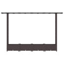 vidaXL Magasított Ágy Trellis-szel és Tetővel Barna 203 x 40 x 121 cm
