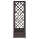 vidaXL Magasított Ágy Trellis-szel és Tetővel Barna 203 x 40 x 121 cm
