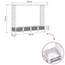 vidaXL Magasított Ágy Trellis-szel és Tetővel Barna 203 x 40 x 121 cm