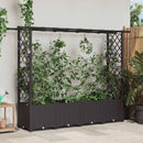 vidaXL Magasított Ágy Trellis-szel és Tetővel Barna 203 x 40 x 136 cm