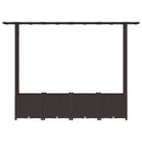 vidaXL Magasított Ágy Trellis-szel és Tetővel Barna 203 x 40 x 136 cm