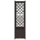 vidaXL Magasított Ágy Trellis-szel és Tetővel Barna 203 x 40 x 136 cm