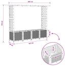 vidaXL Magasított Ágy Trellis-szel és Tetővel Barna 203 x 40 x 136 cm