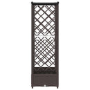 vidaXL Magasított Ágy Trellis-szel és Tetővel Barna 164 x 40 x 121 cm