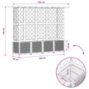 vidaXL Magasított Ágy Trellis-szel és Tetővel Barna 202 x 40 x 136 cm
