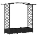 vidaXL Magasított Ágy Trellis-szel és Tetővel Fekete 169 x 40 x 123 cm