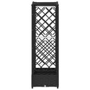 vidaXL Magasított Ágy Trellis-szel és Tetővel Fekete 169 x 40 x 123 cm