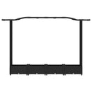 vidaXL Magasított Ágy Trellis-szel és Tetővel Fekete 207 x 40 x 123 cm