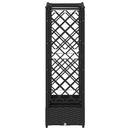 vidaXL Magasított Ágy Trellis-szel és Tetővel Fekete 207 x 40 x 123 cm