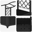 vidaXL Magasított Ágy Trellis-szel és Tetővel Fekete 125 x 40 x 138 cm